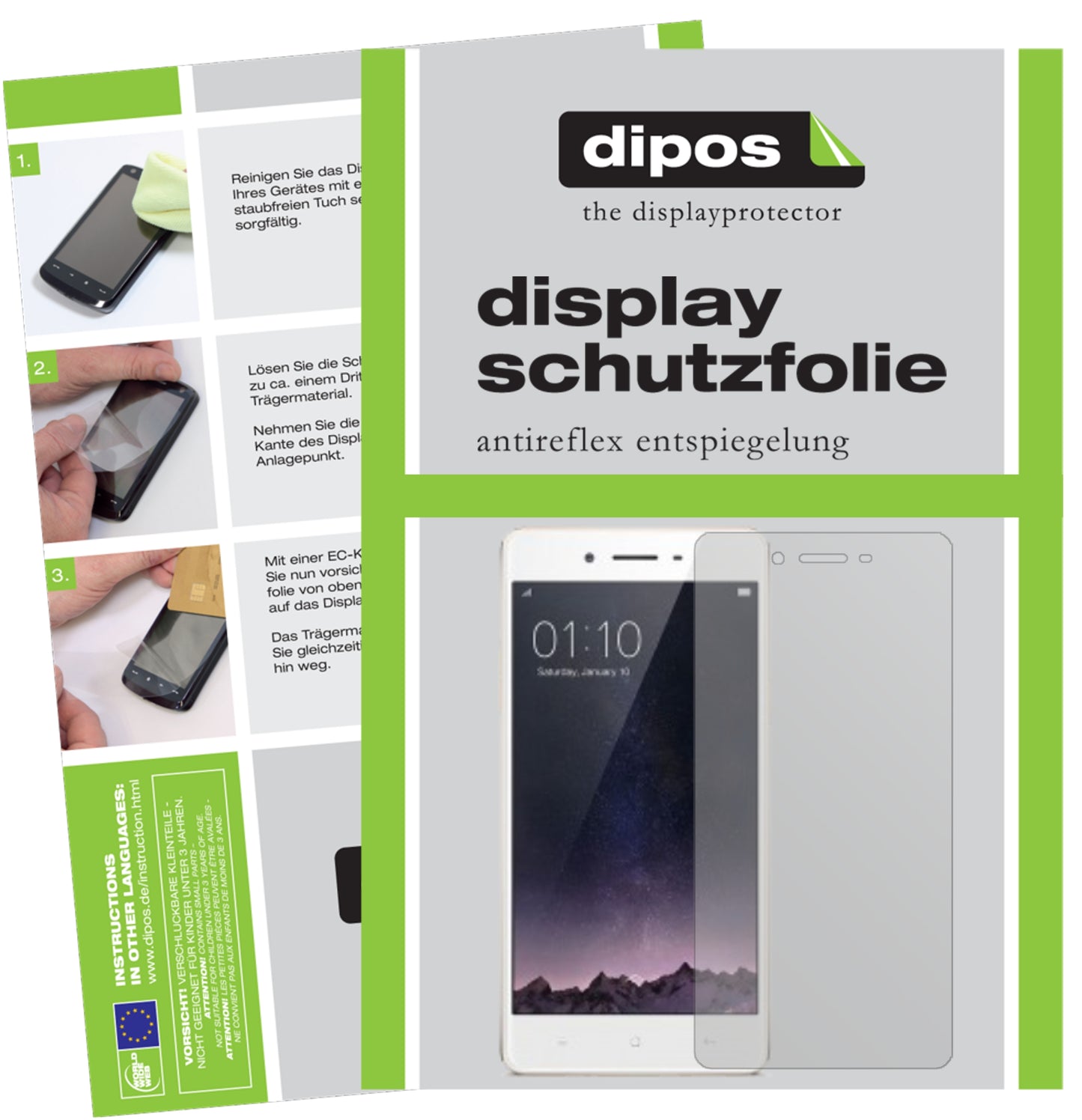 Mattes Panzerglas: Schutz vor Brüchen, Fingerabdrücken und Bildschirmblendung für Oppo-F1