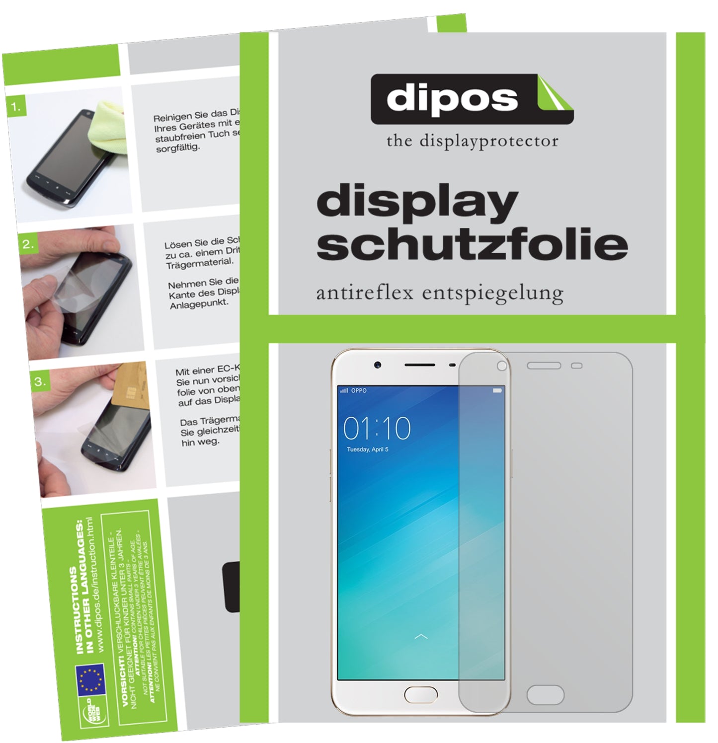 Mattes Panzerglas: Schutz vor Brüchen, Fingerabdrücken und Bildschirmblendung für Oppo-F1S