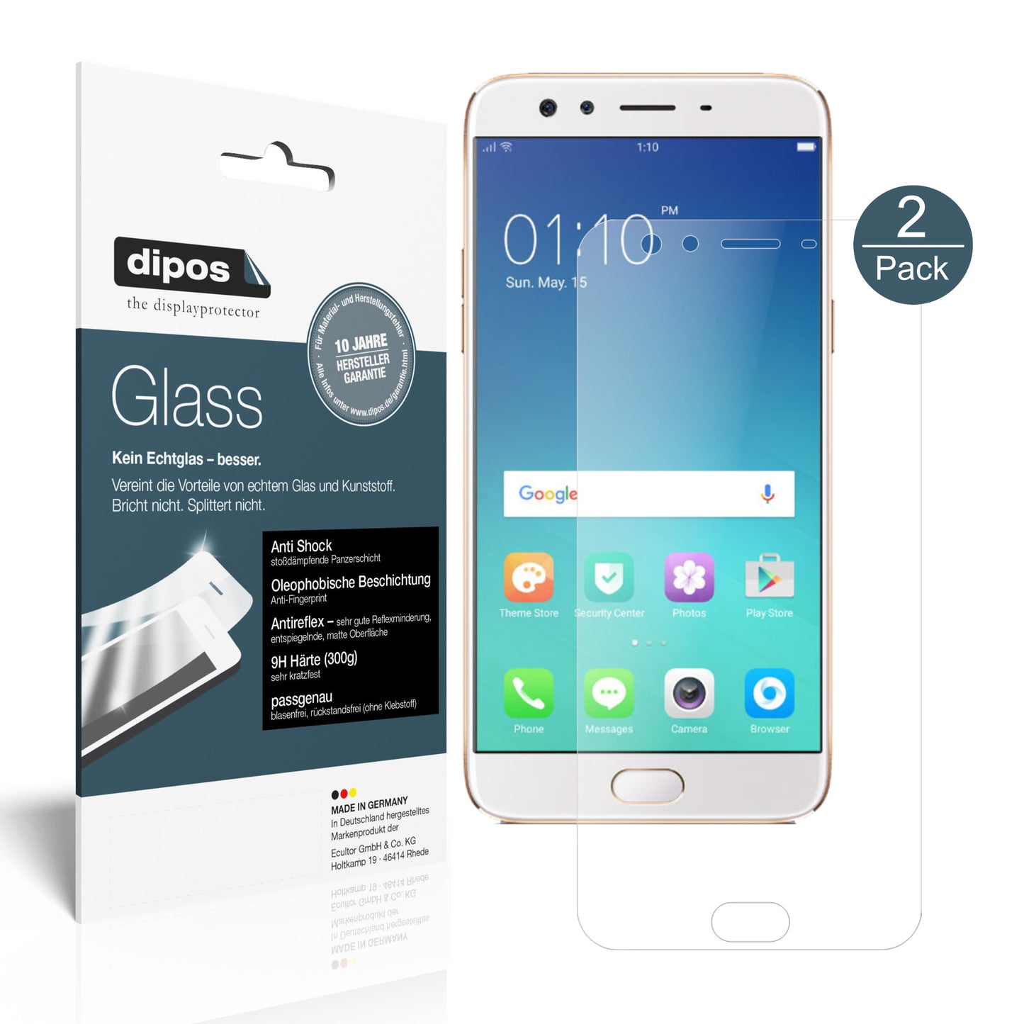 Mattes Panzerglas: Schutz vor Brüchen, Fingerabdrücken und Bildschirmblendung für Oppo-F3 Plus