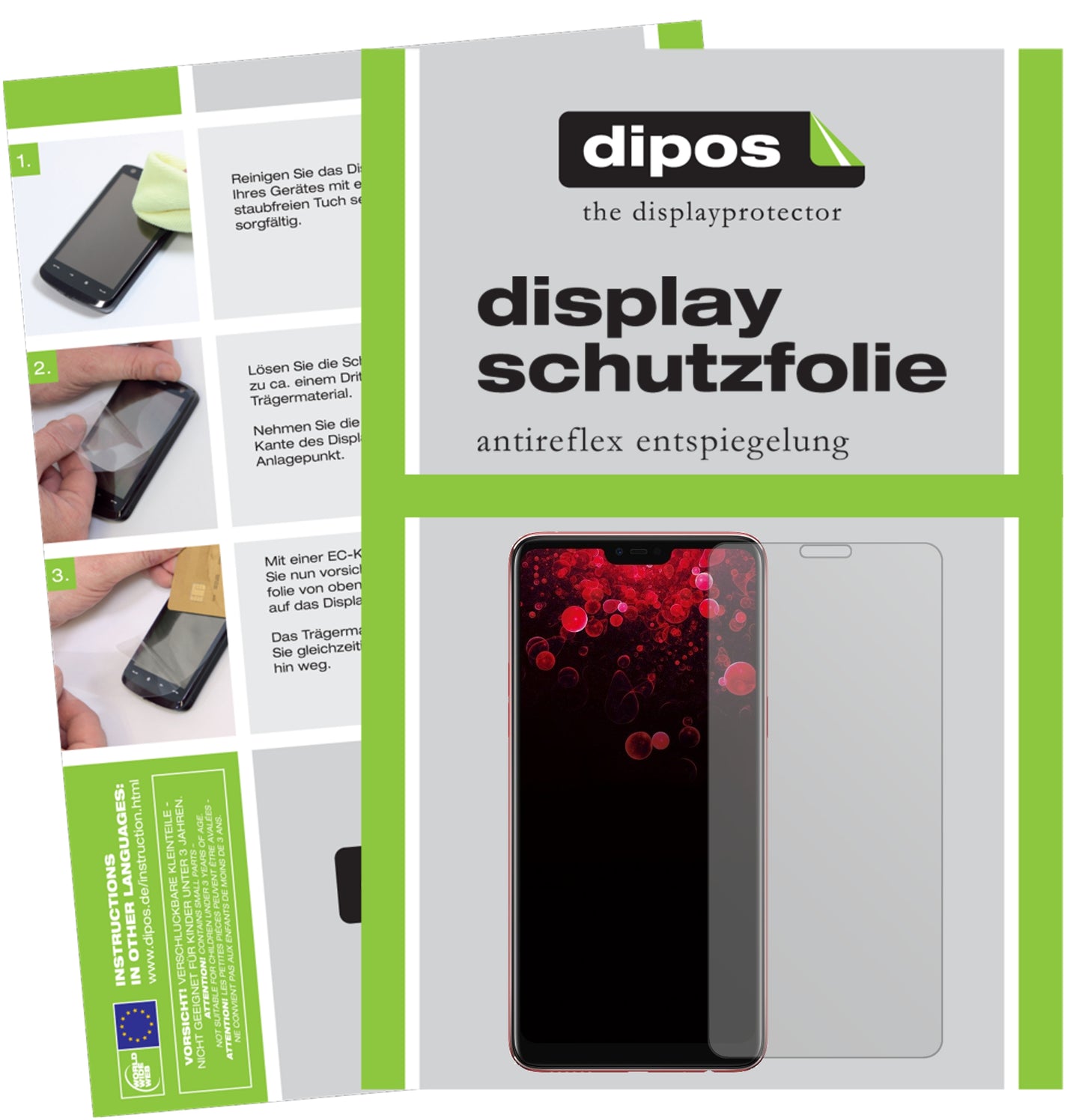 Mattes Panzerglas: Entspiegelte, dünne Folie, Fingerabdruckresistenz und Bildschirmschutz für Oppo-F7 YOUTH