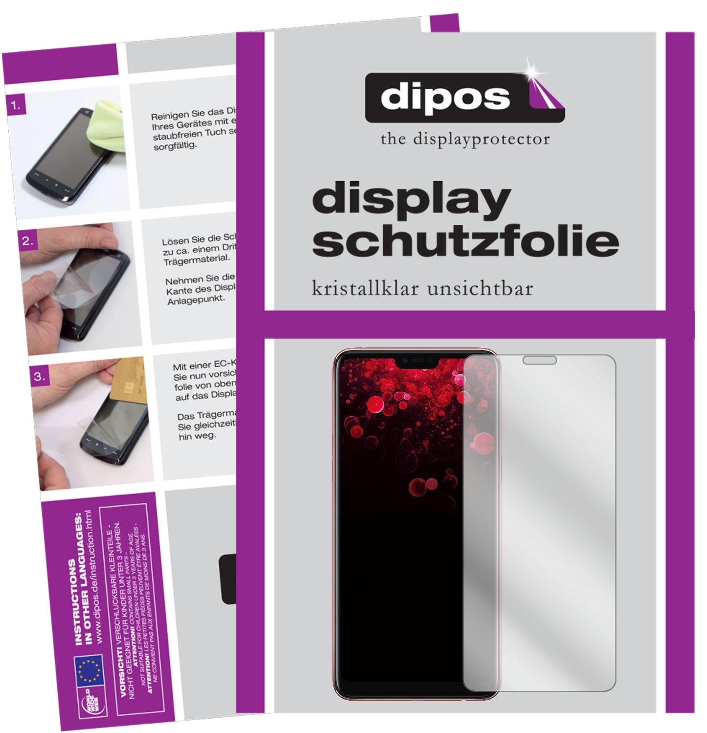 Kristallklare, dünne Schutzfolie: Kratzfest & passgenau für Oppo-F7 YOUTH