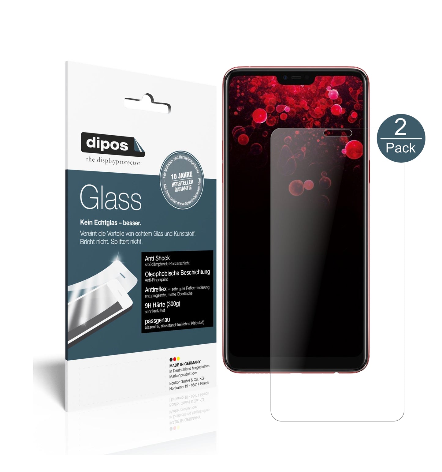 Mattes Panzerglas: Schutz vor Brüchen, Fingerabdrücken und Bildschirmblendung für Oppo-F7 YOUTH