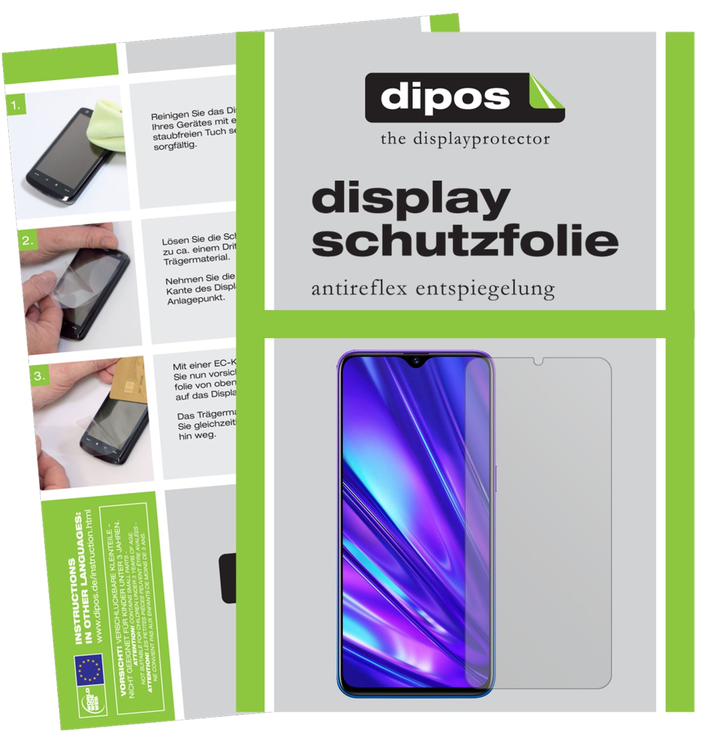 Mattes Panzerglas: Entspiegelte, dünne Folie, Fingerabdruckresistenz und Bildschirmschutz für Oppo-Realme 5 Pro