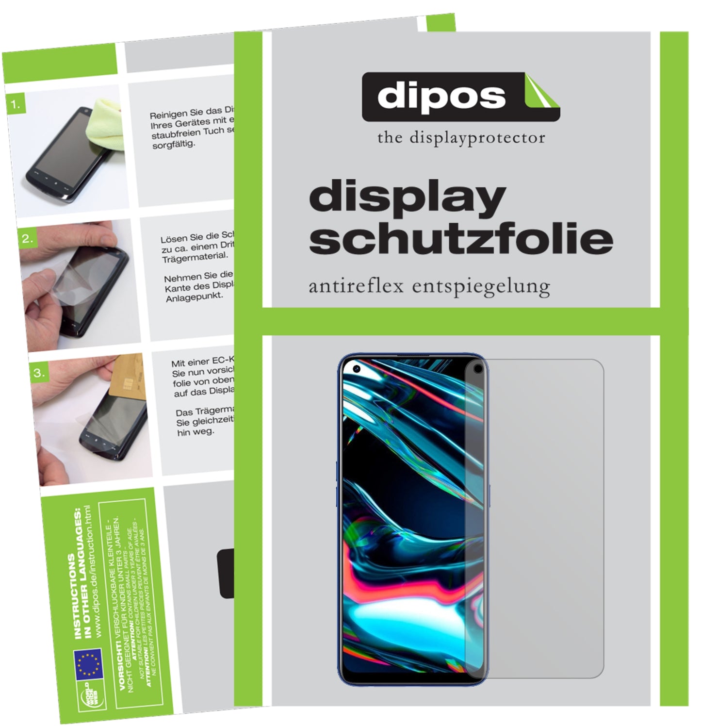 Mattes Panzerglas: Entspiegelte, dünne Folie, Fingerabdruckresistenz und Bildschirmschutz für Oppo-Realme 7 Pro