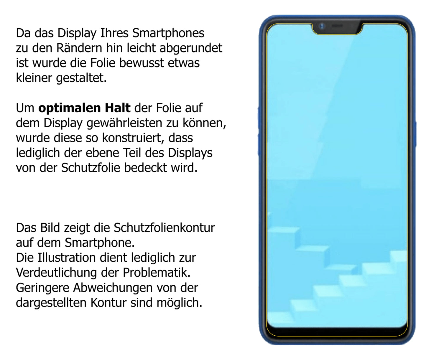 Blickschutzfolie für Oppo Realme C1 (2019) matt Schutzfolie Privacy