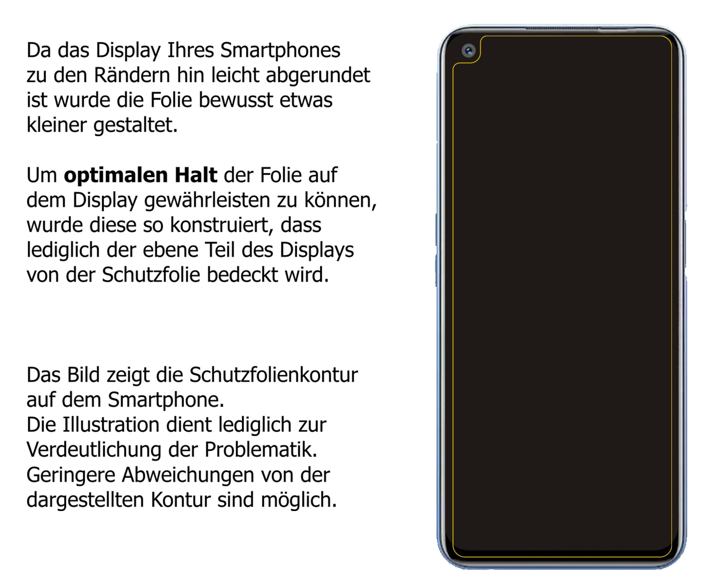 Privatsphäre-Schutz durch Sichtschutz-Folie passend zugeschnitten für Oppo Realme Narzo 30 Pro
