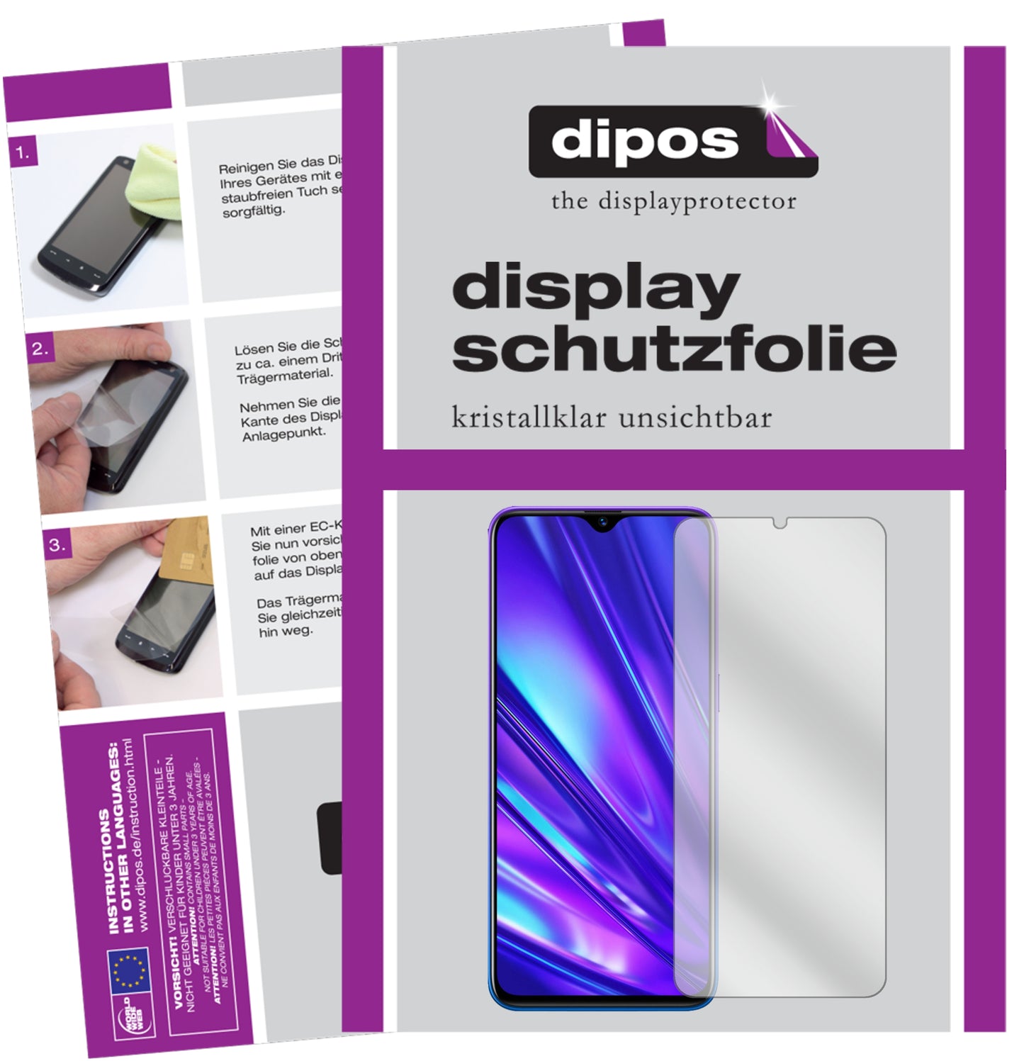 Kristallklare, dünne Schutzfolie: Kratzfest & passgenau für Oppo-Realme Q