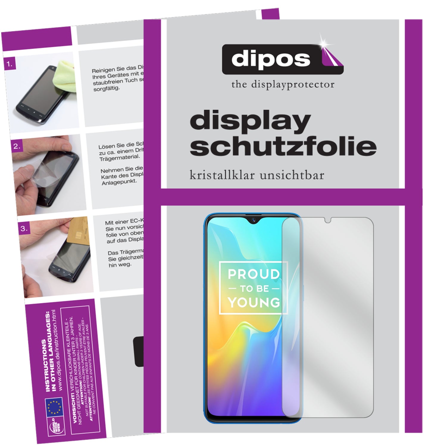 Kristallklare, dünne Schutzfolie: Kratzfest & passgenau für Oppo-Realme U1