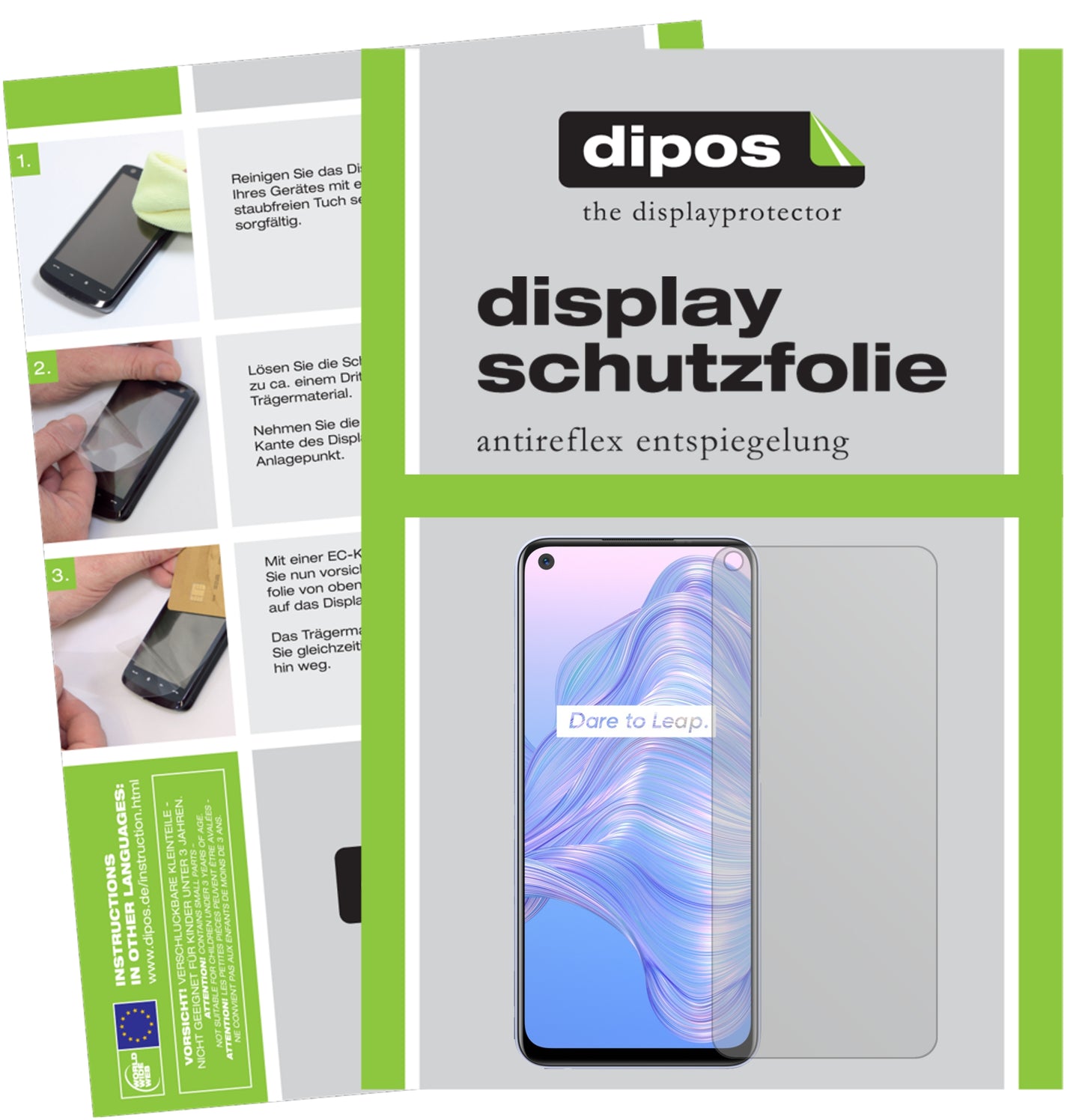 Mattes Panzerglas: Entspiegelte, dünne Folie, Fingerabdruckresistenz und Bildschirmschutz für Oppo-Realme V5 5G