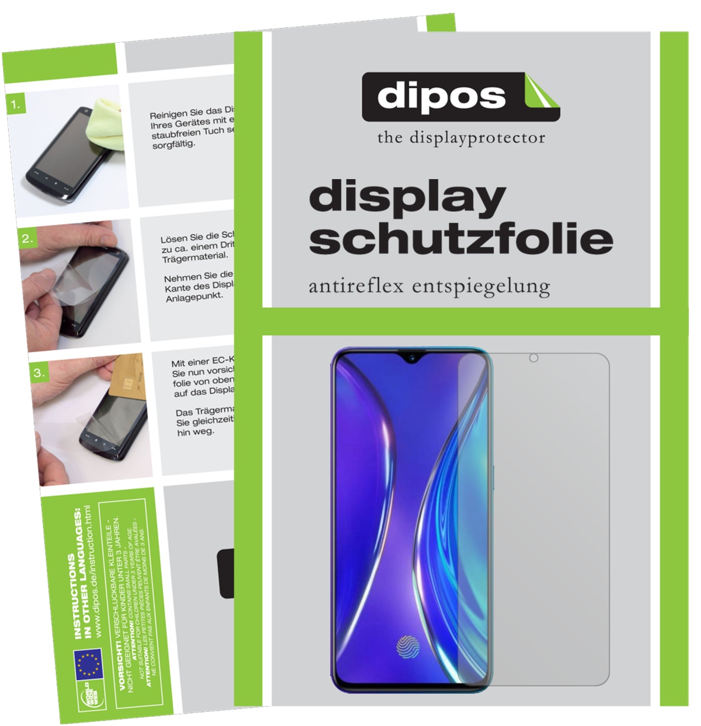 Mattes Panzerglas: Entspiegelte, dünne Folie, Fingerabdruckresistenz und Bildschirmschutz für Oppo-Realme X2
