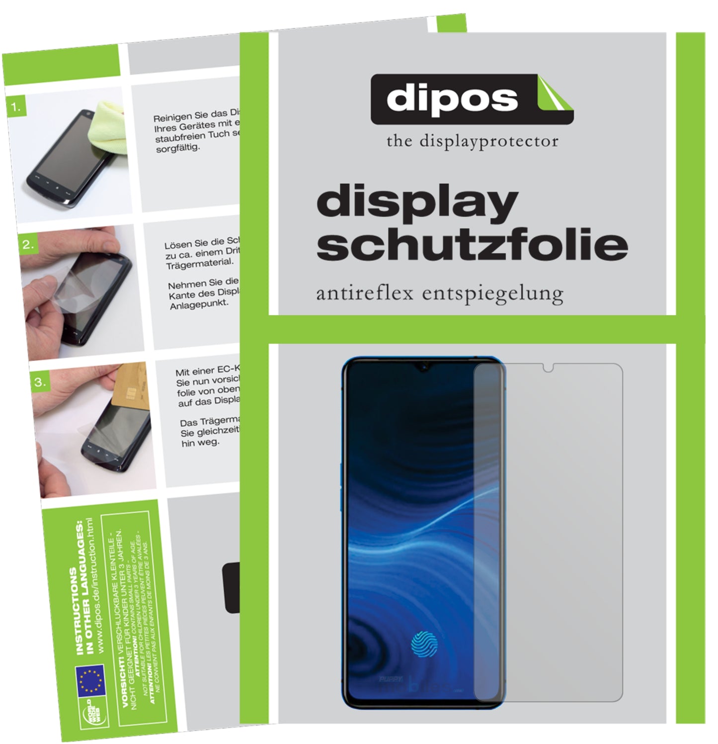 Mattes Panzerglas: Entspiegelte, dünne Folie, Fingerabdruckresistenz und Bildschirmschutz für Oppo-Realme X2 Pro