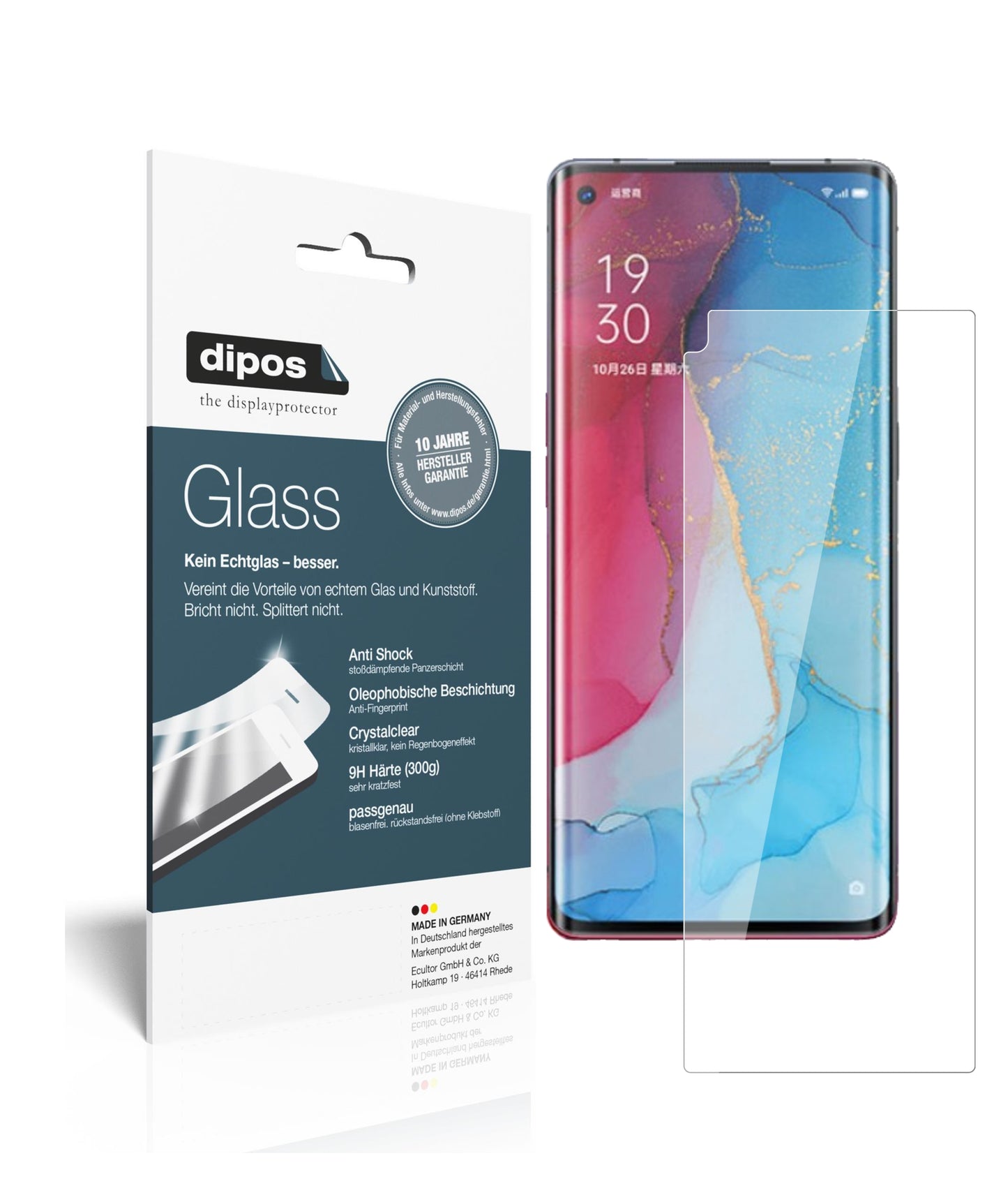 Perfekte Passform und ultimative Qualität: Unser 9H Panzerglas bietet Schutz für Oppo-Reno3 Pro
