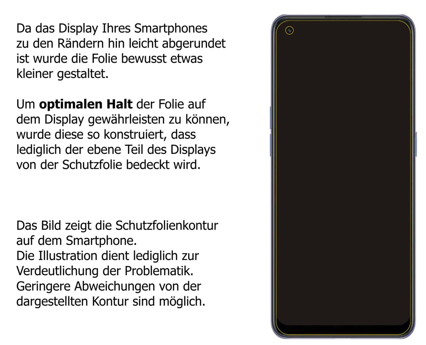 Dünne und klare Folie passend zugeschnitten für Oppo Reno 7 SE