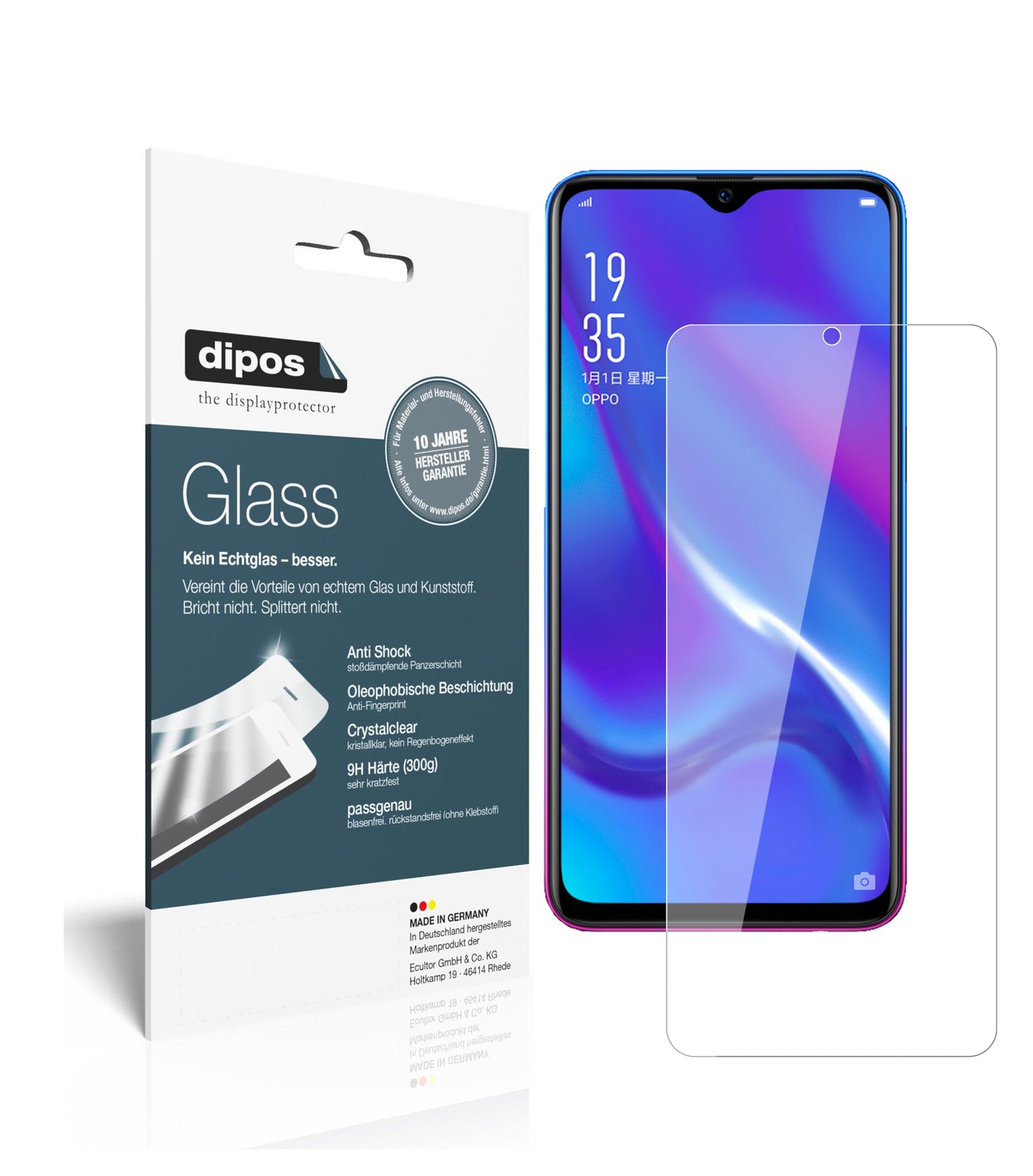Perfekte Passform und ultimative Qualität: Unser 9H Panzerglas bietet Schutz für Oppo-RX17 Neo