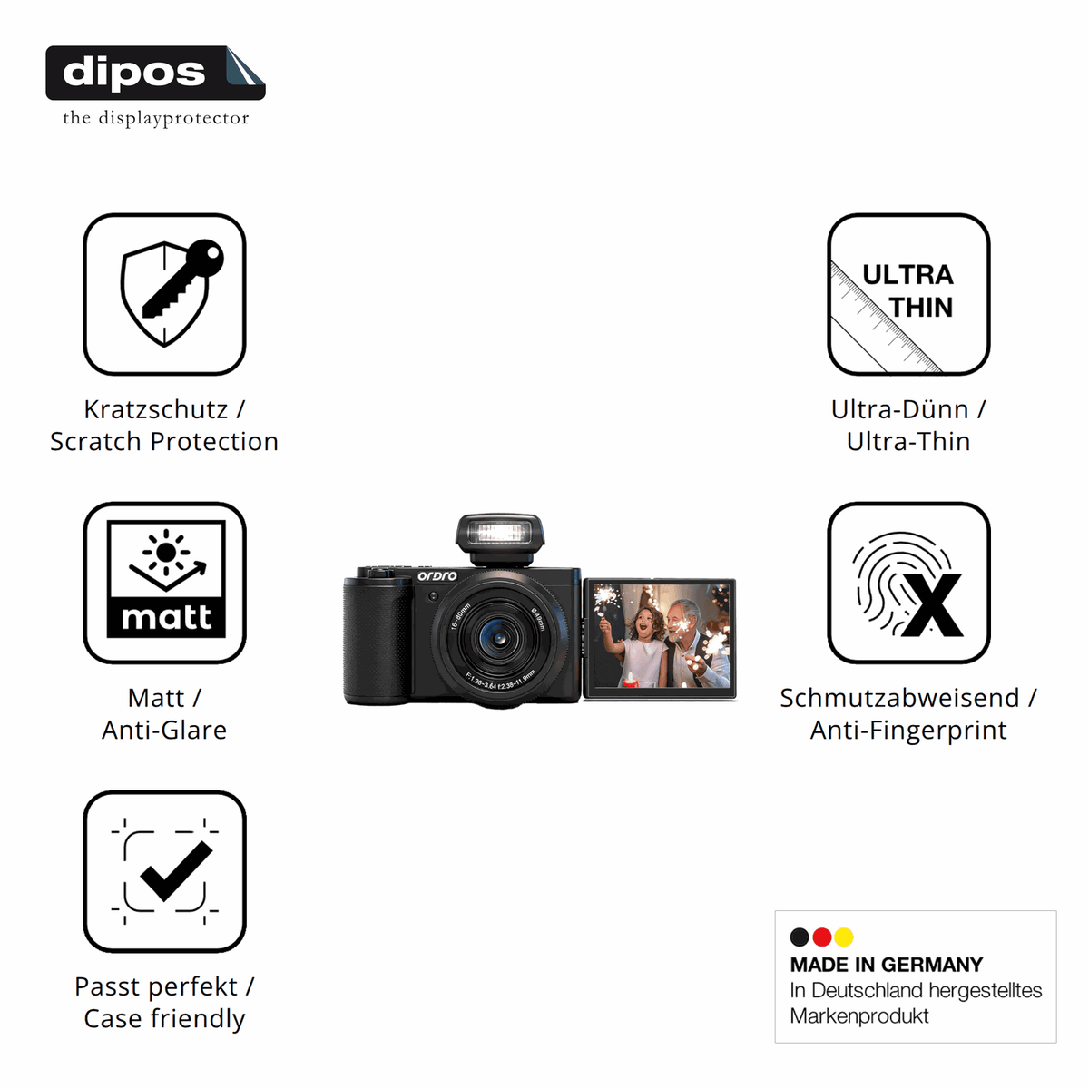 4x Schutzfolie matt für ORDRO G930 Display-Schutzfolie