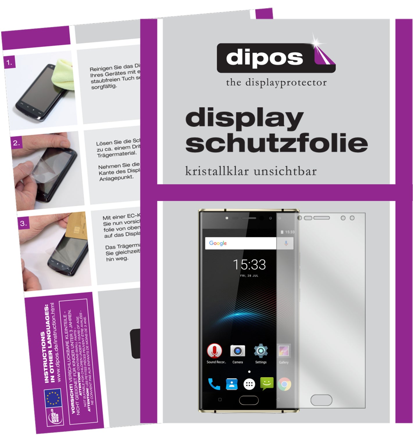 Kristallklare, dünne Schutzfolie: Kratzfest & passgenau für Oukitel-K3