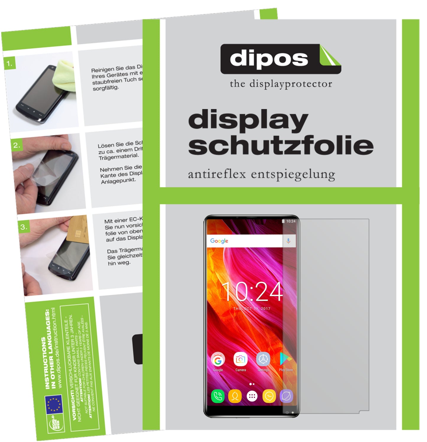 Mattes Panzerglas: Entspiegelte, dünne Folie, Fingerabdruckresistenz und Bildschirmschutz für Oukitel-Mix 2