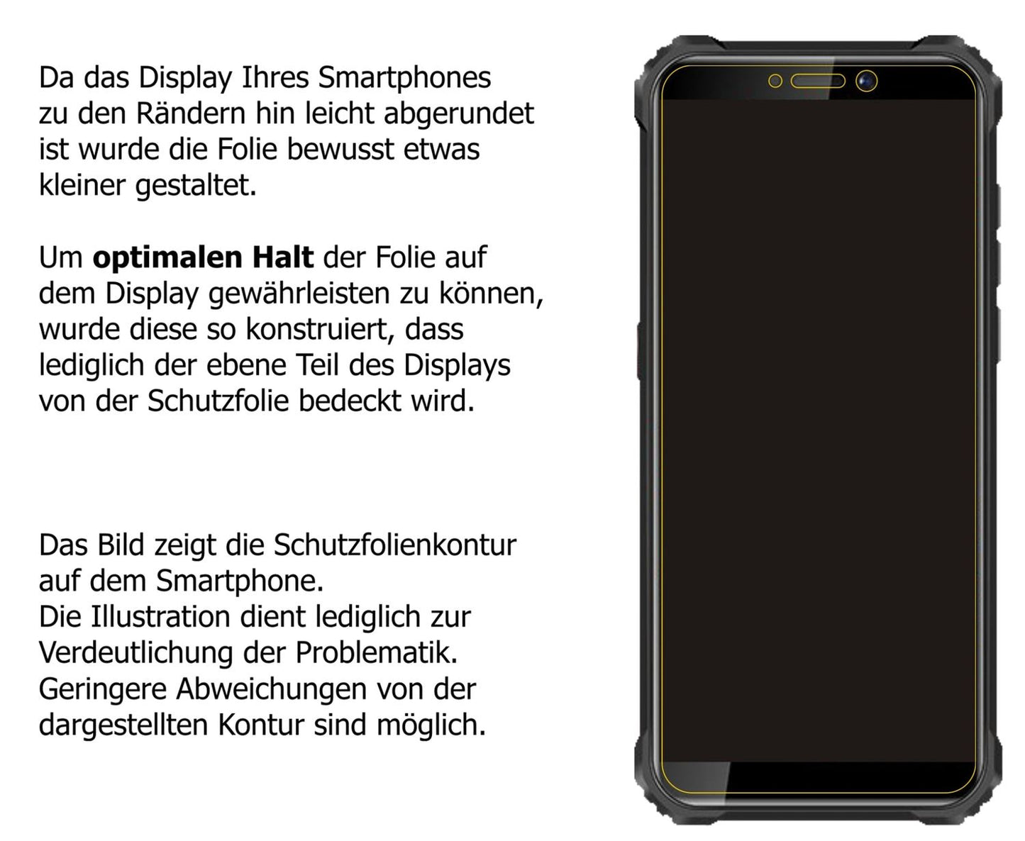 Dünne und klare Folie passend zugeschnitten für Oukitel WP5 Pro (2020)