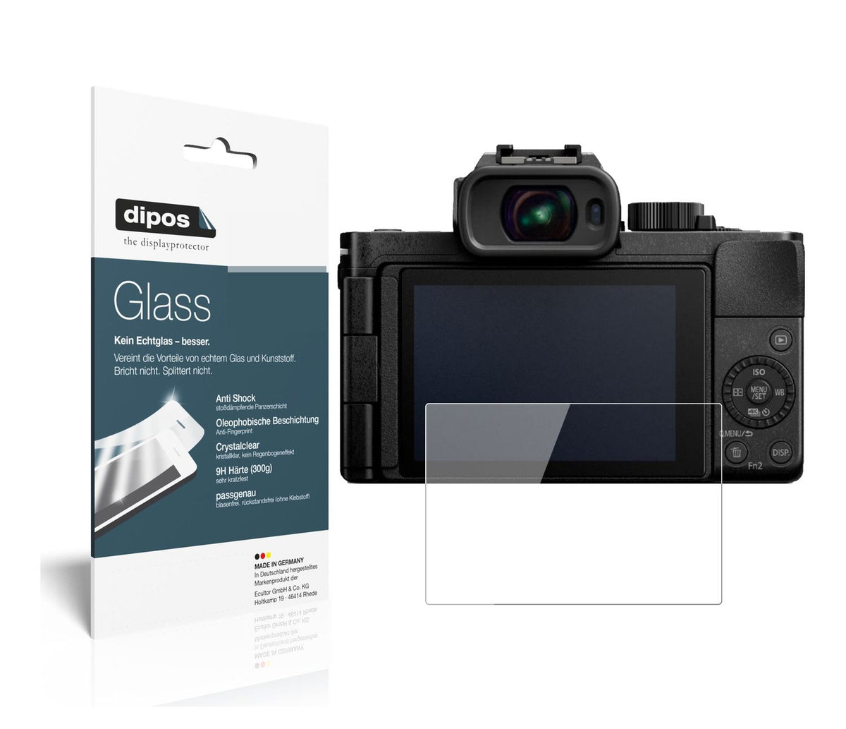 1x 9H Schutzfolie für Panasonic Lumix DC-G110 Panzerfolie