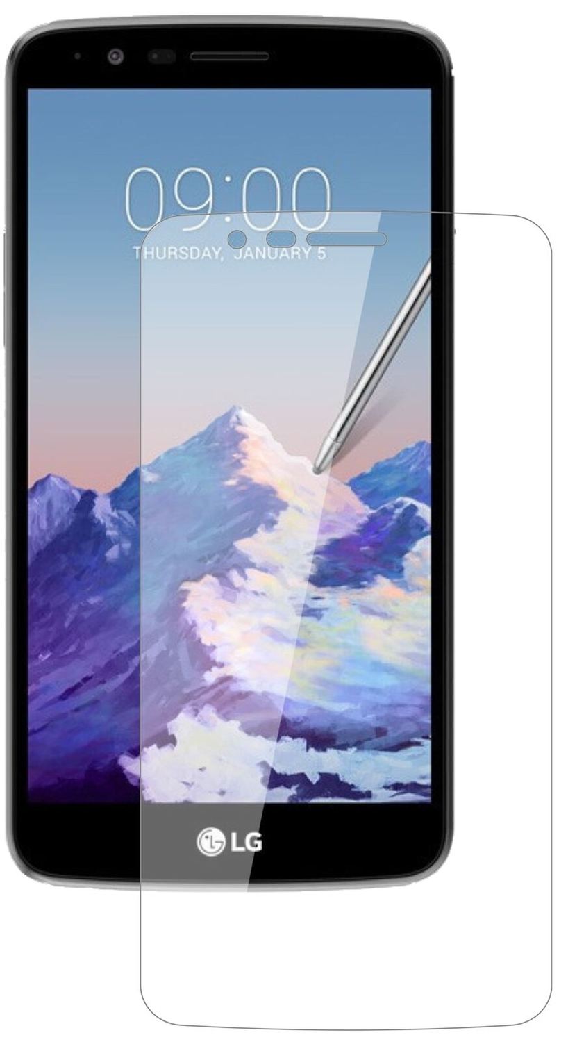 Klare Displayschutzfolie von dipos passend für LG X Stylus 3, 9H kratzfest und blasenfrei montiert