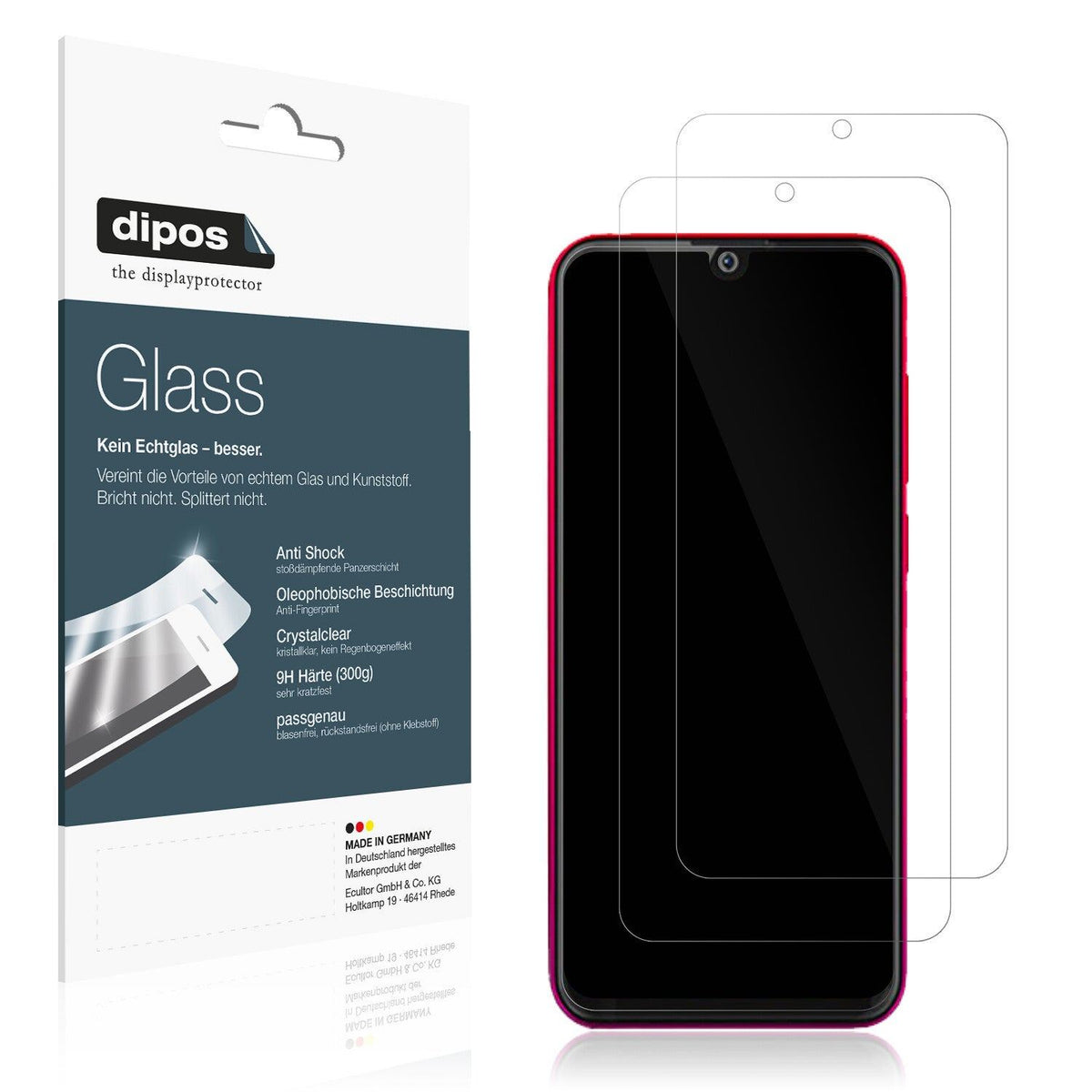 Klare Displayschutzfolie von dipos passend für Walton Primo N5, 9H kratzfest und blasenfrei montiert