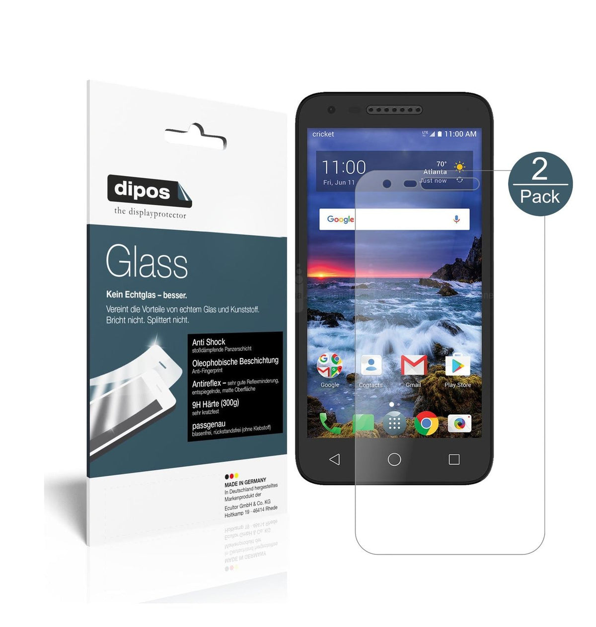 Matte Displayschutzfolie von dipos passend für Alcatel Verso, 9H kratzfest und blasenfrei montiert