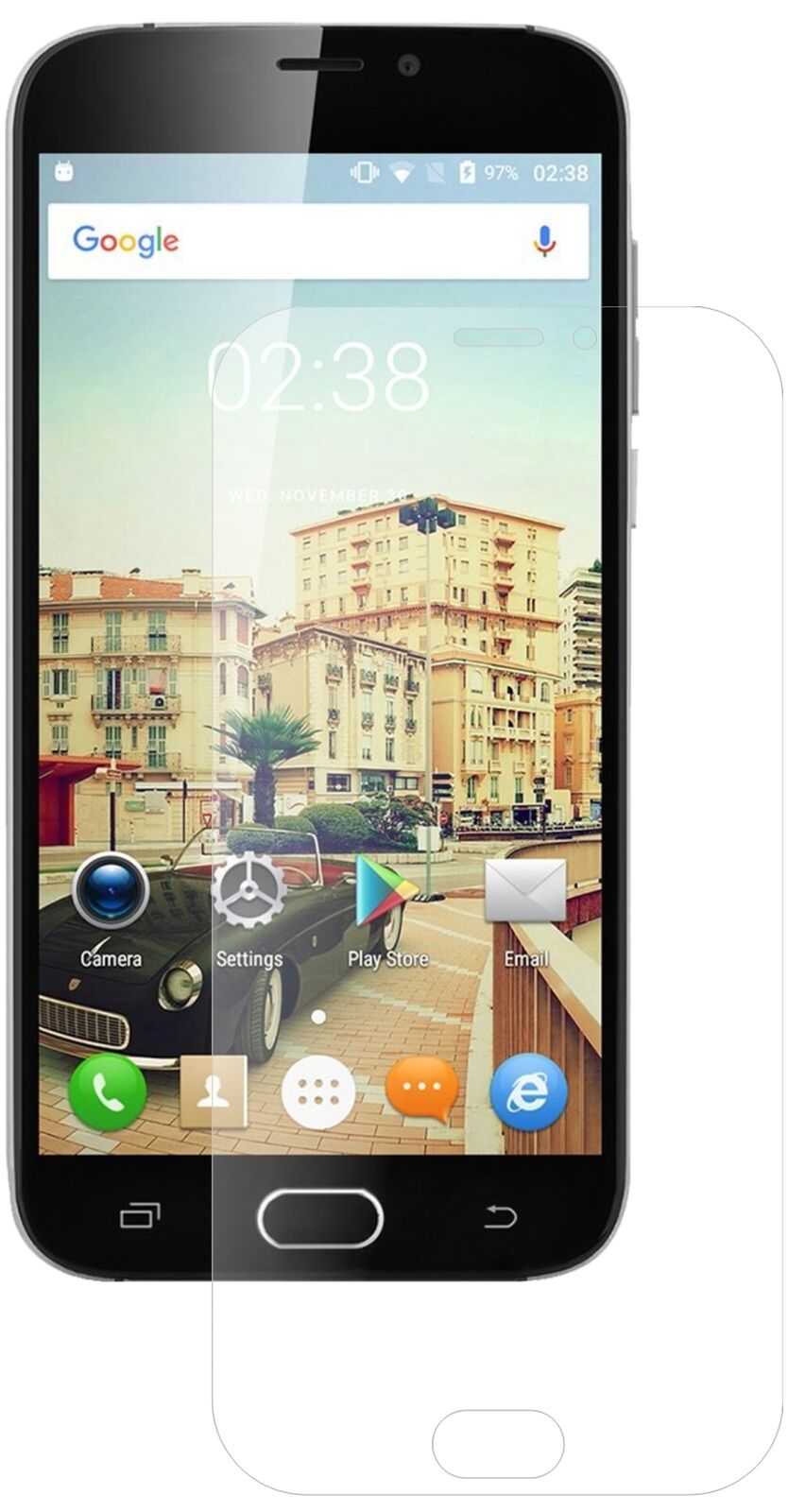 Matte Displayschutzfolie von dipos passend für Doogee X9 Pro, 9H kratzfest und blasenfrei montiert