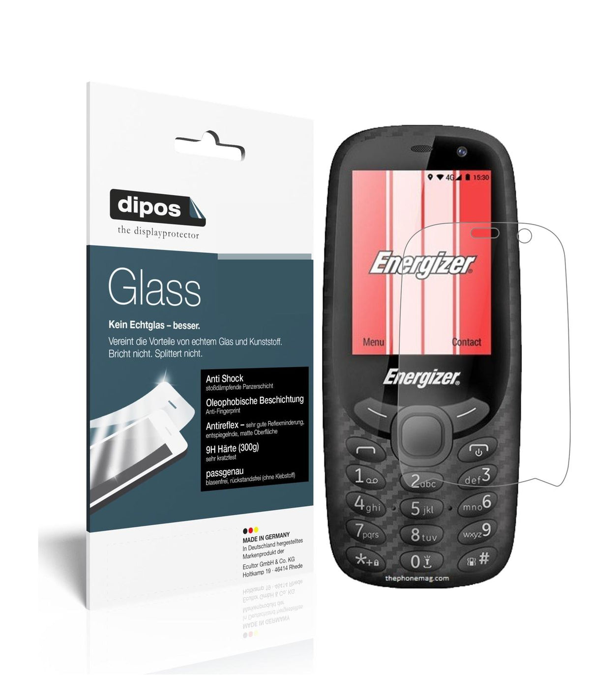 Matte Displayschutzfolie von dipos passend für Energizer E241, 9H kratzfest und blasenfrei montiert