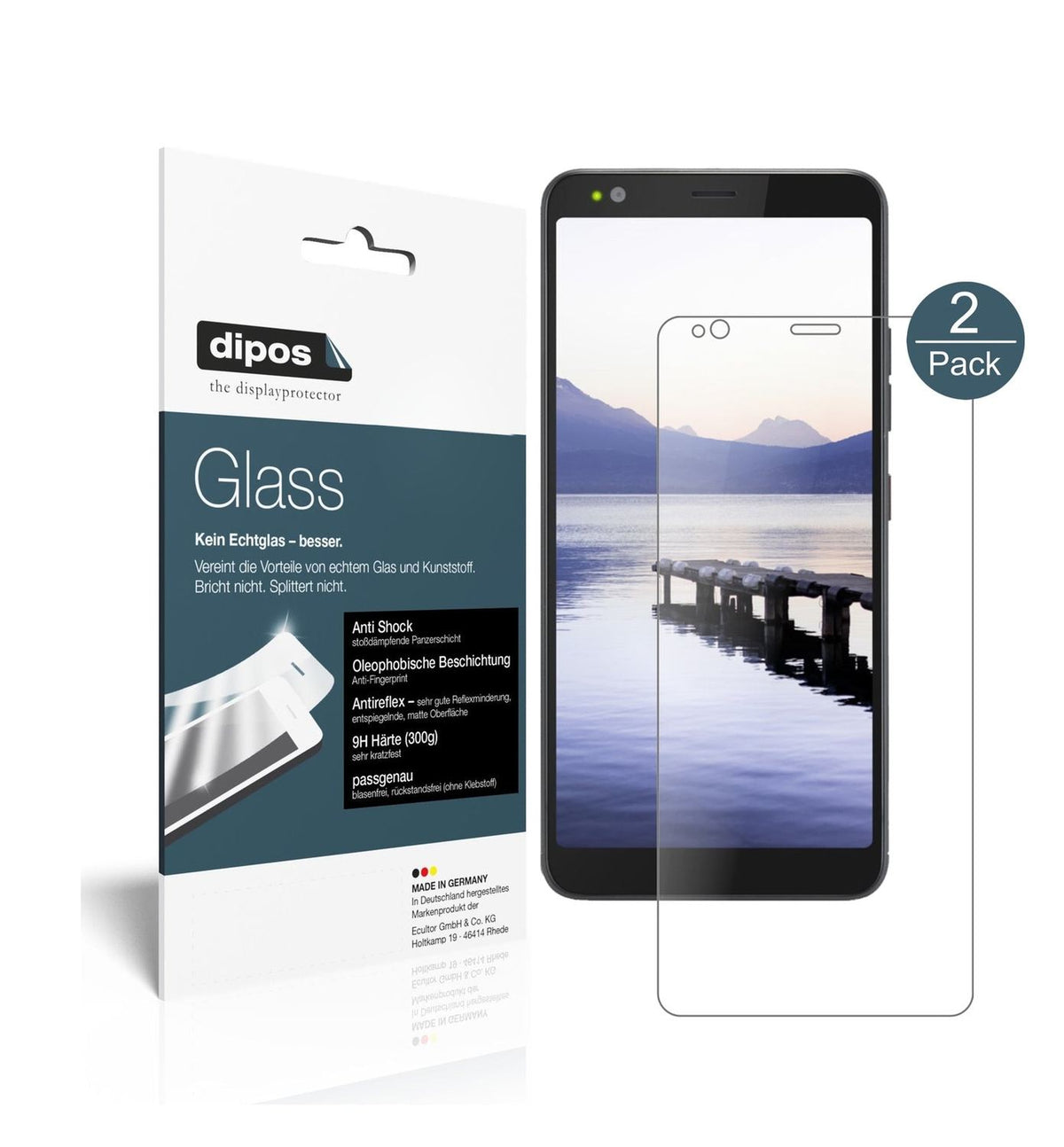 Matte Displayschutzfolie von dipos passend für Gigaset GS370 plus, 9H kratzfest und blasenfrei montiert