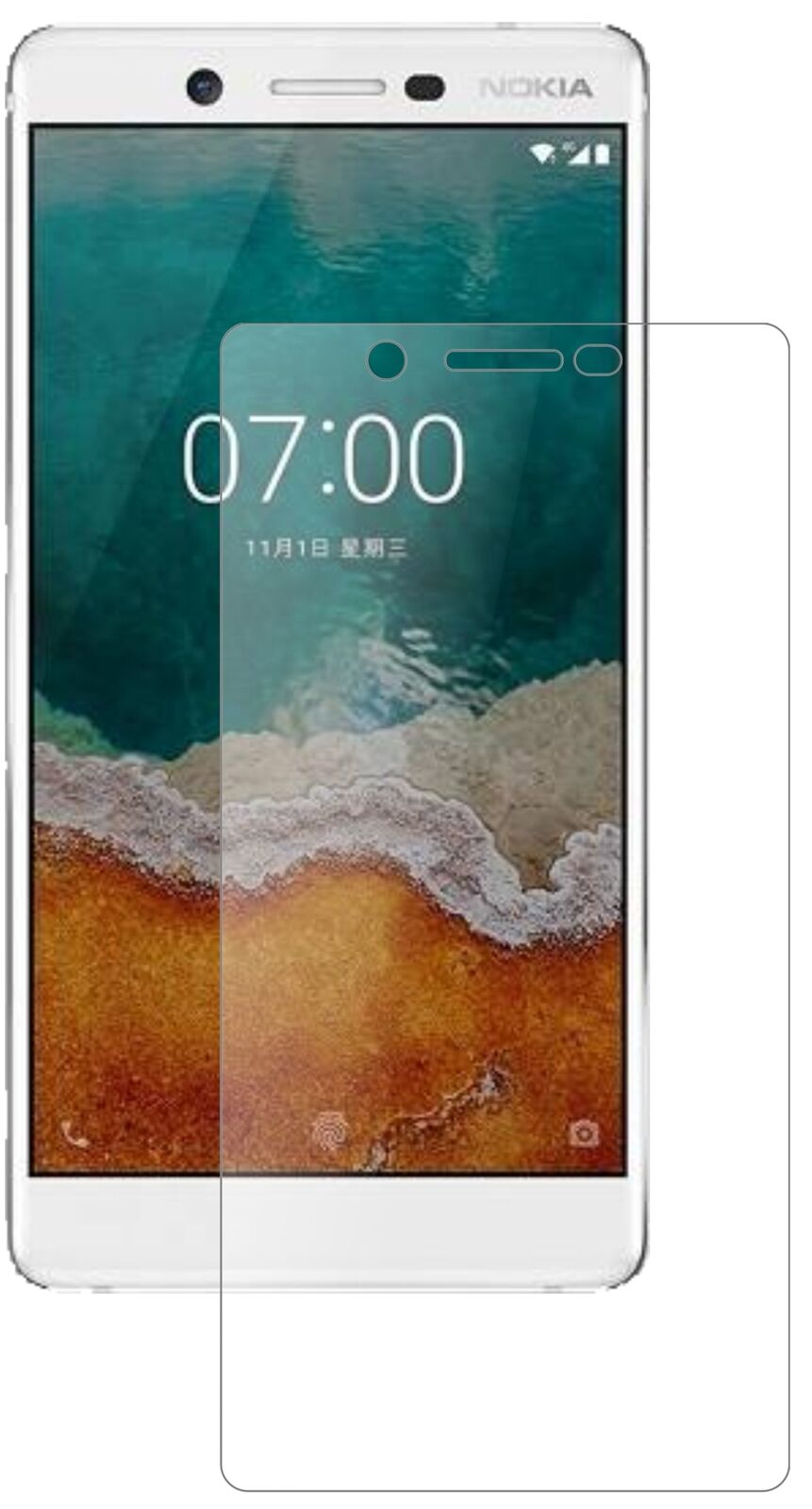 Matte Displayschutzfolie von dipos passend für Nokia 7, 9H kratzfest und blasenfrei montiert