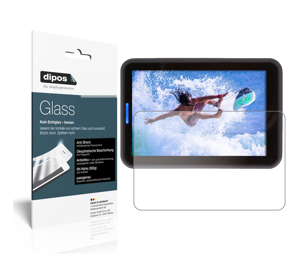 Matte Displayschutzfolie von dipos passend für Rollei 560 Touch, 9H kratzfest und blasenfrei montiert