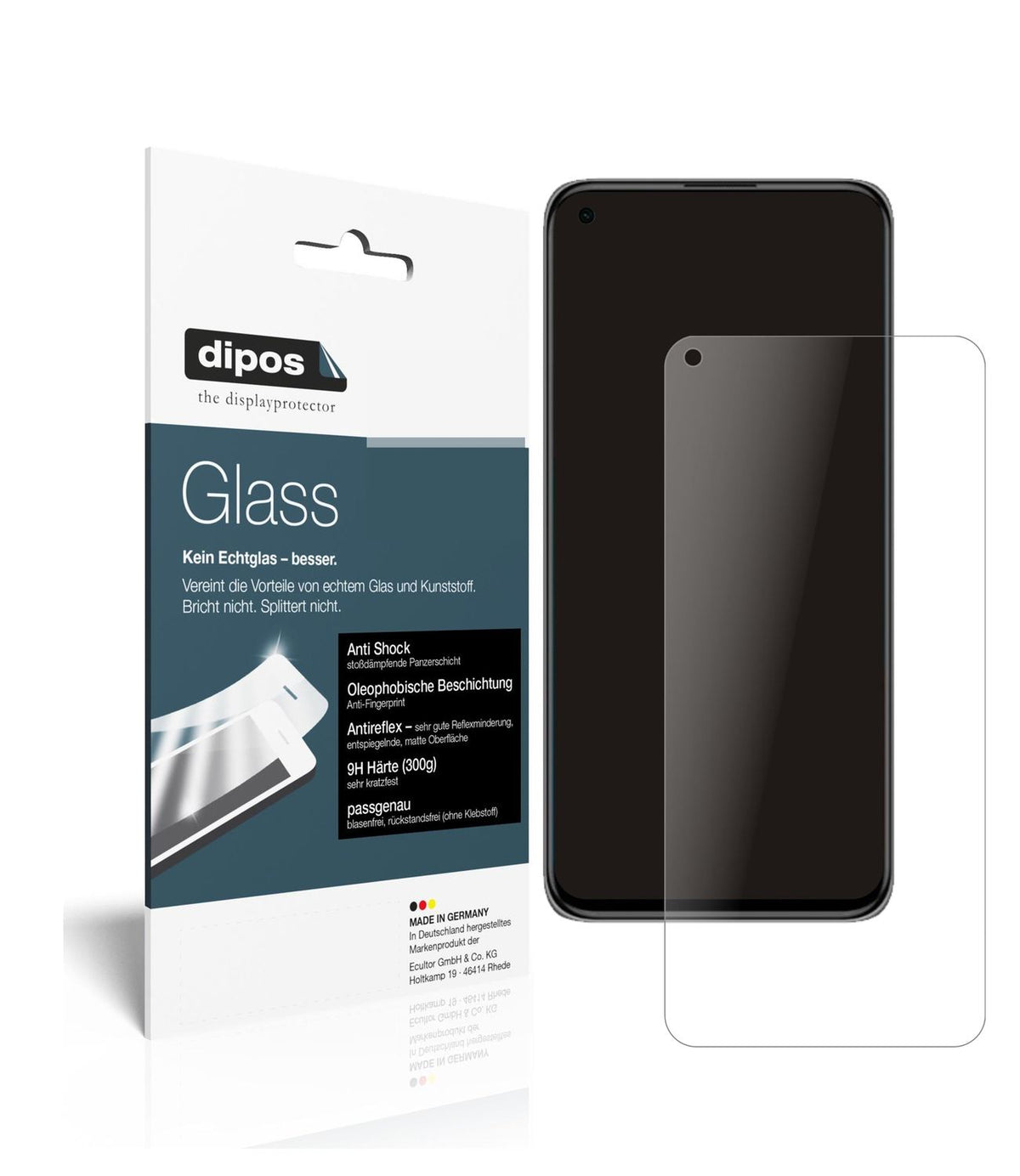 Matte Displayschutzfolie von dipos passend für Xiaomi Mi 11 Lite, 9H kratzfest und blasenfrei montiert