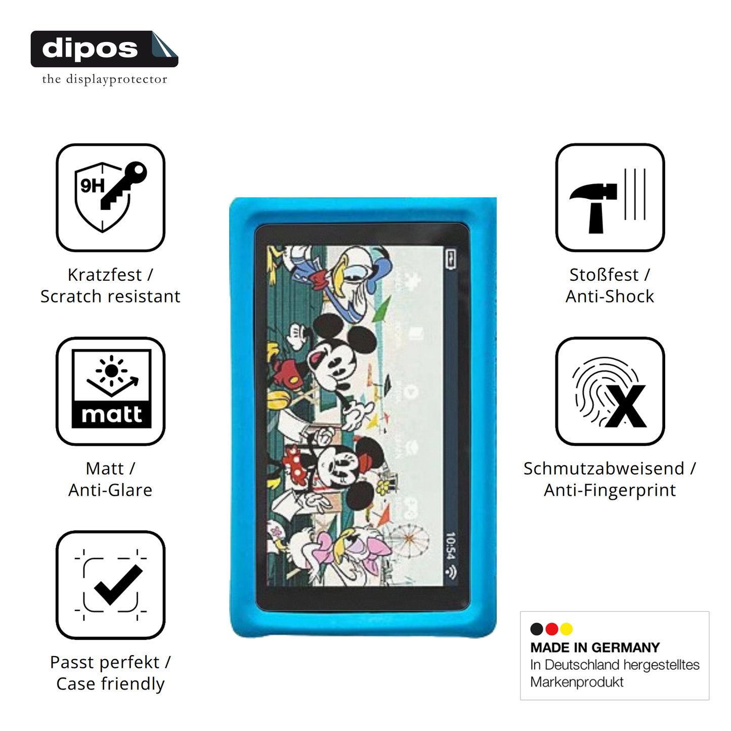 Displayschutz hergestellt in Deutschland, höchste Qualität made in Germany
