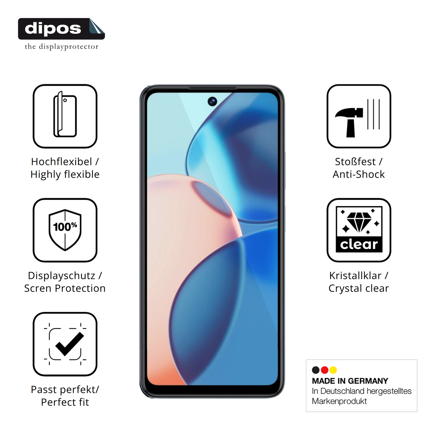 Displayschutz hergestellt in Deutschland, höchste Qualität made in Germany