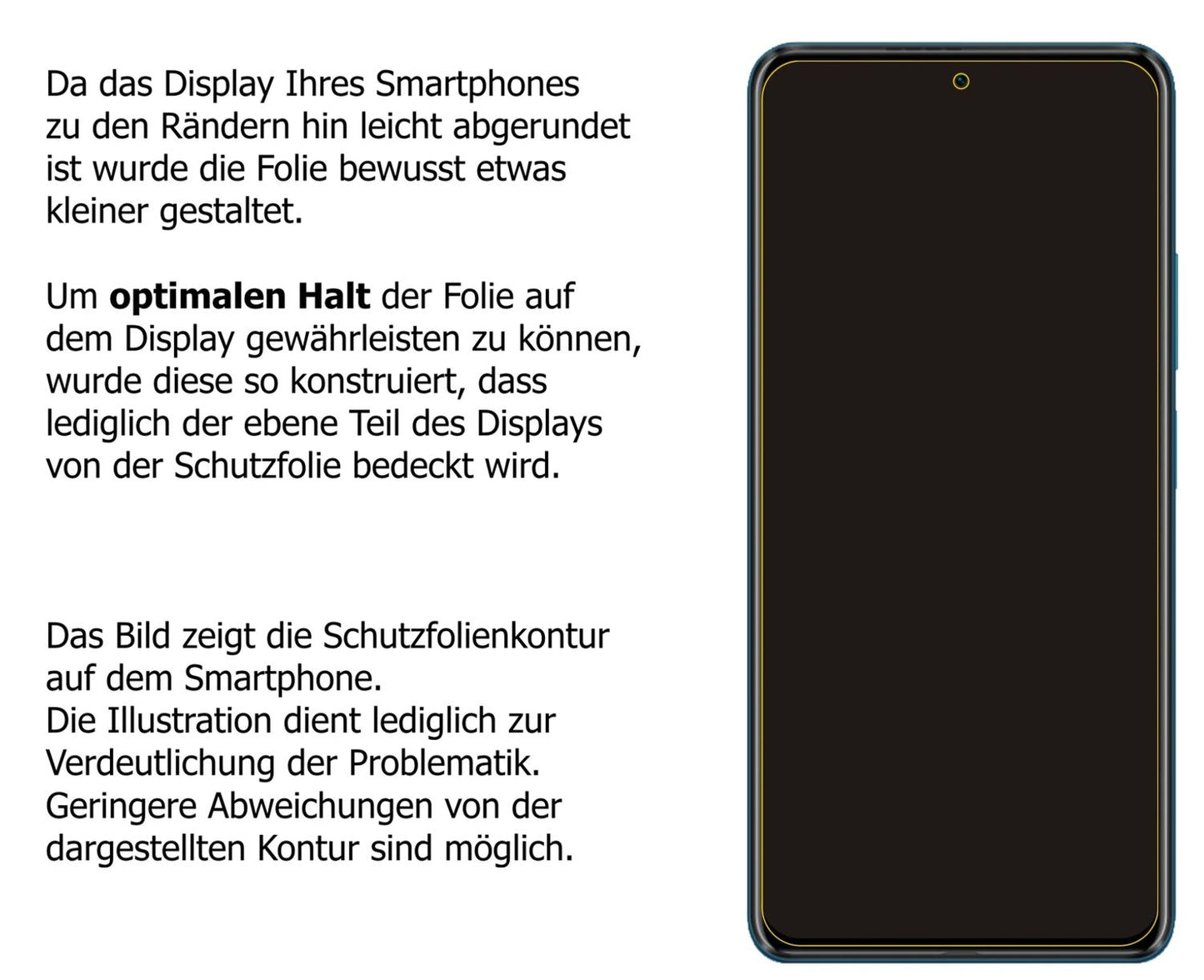 dipos Displayschutz für Poco F3, mattierte Oberfläche, robuste Festigkeit und perfekte Passform