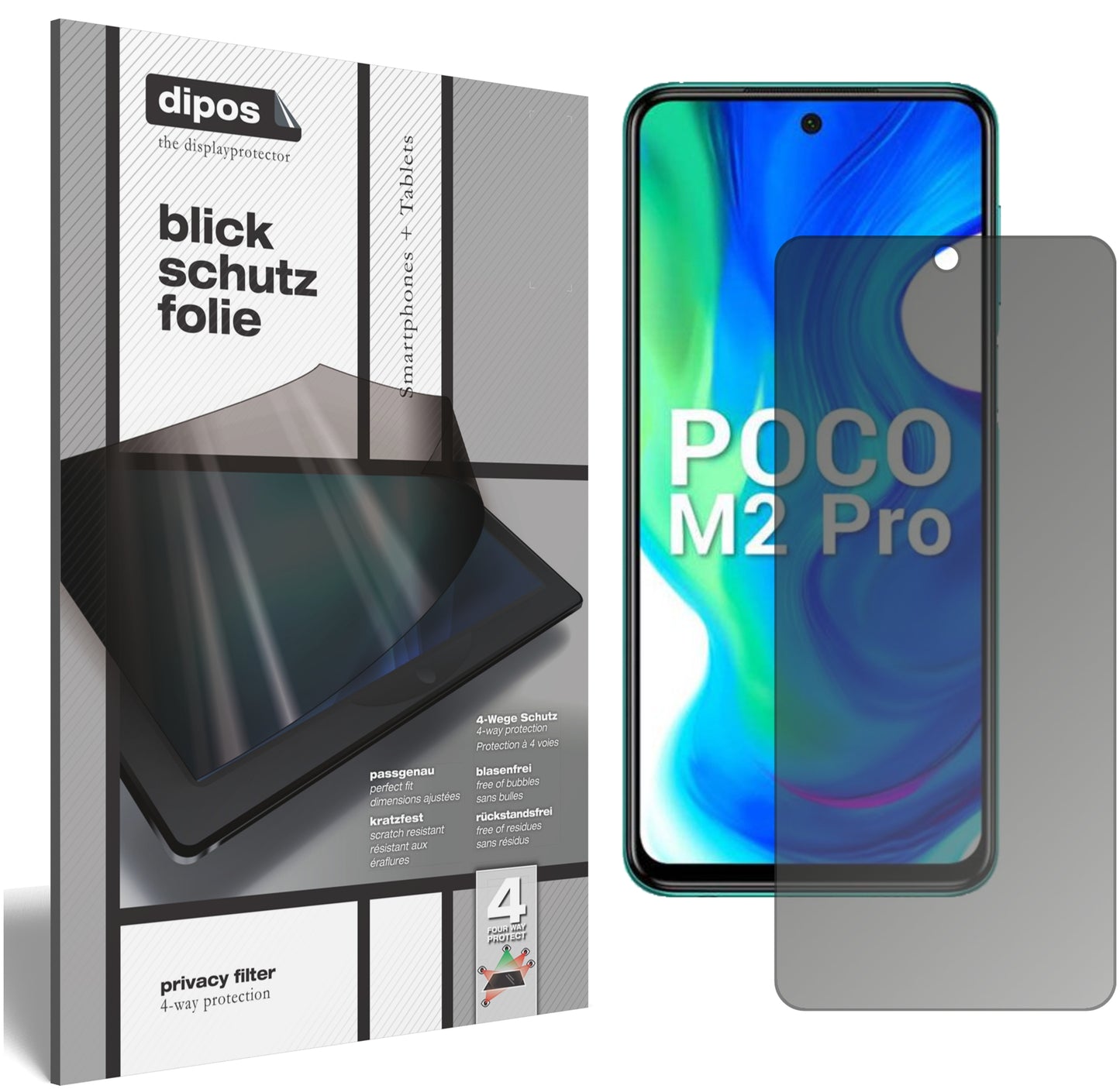 Privacy Filter: 9H Panzerglas mit Blickschutz & einfache Anbringung