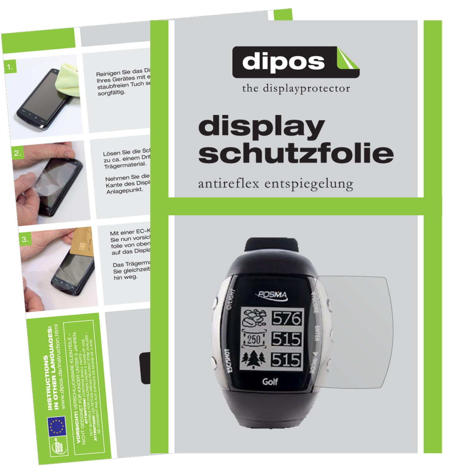 Mattes Panzerglas: Schutz vor Brüchen, Fingerabdrücken und Bildschirmblendung für Posma-GM2