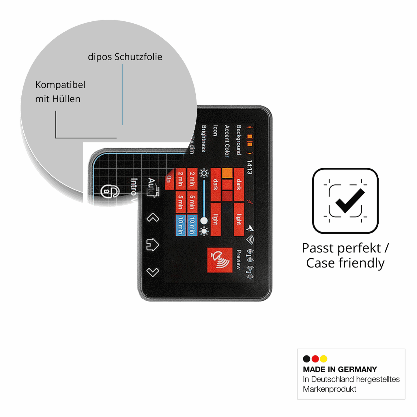 2x Schutzfolie klar für PowerBox Systems Core Display-Schutzfolie