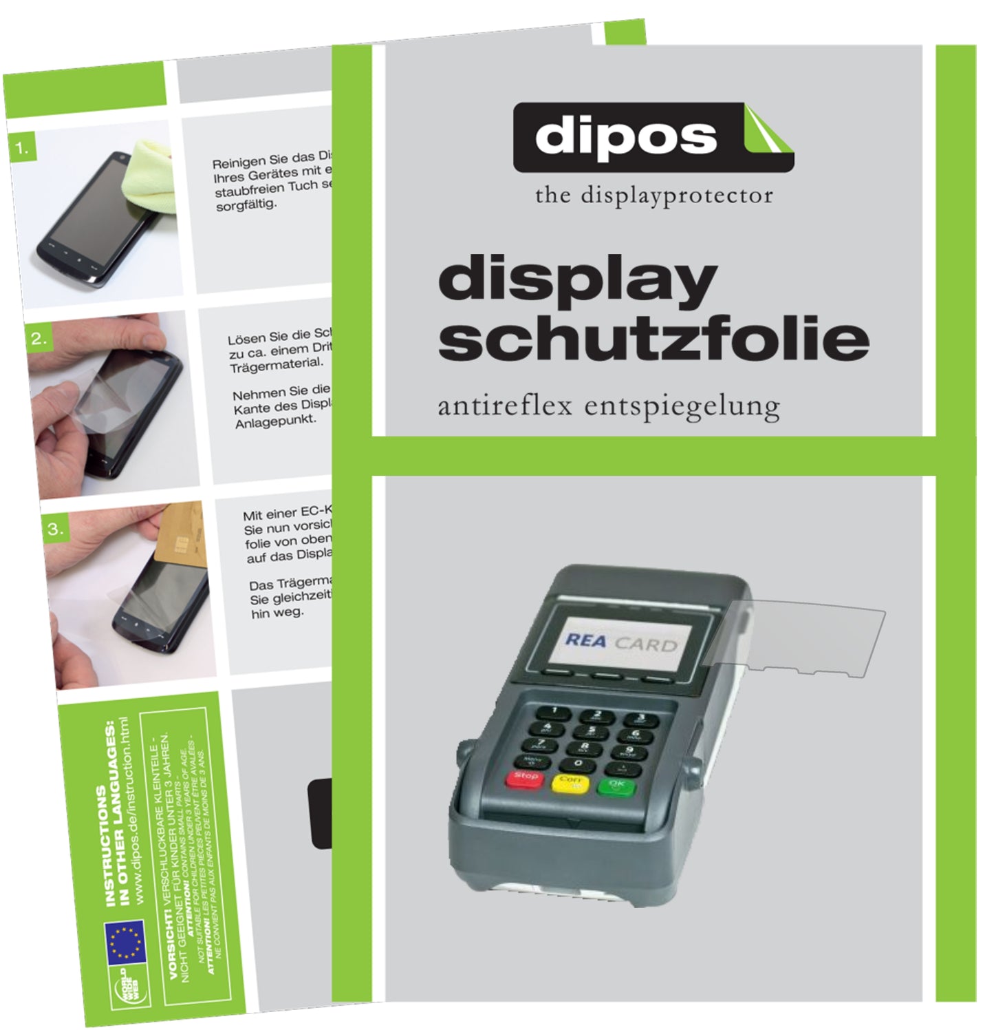 Mattes Panzerglas: Entspiegelte, dünne Folie, Fingerabdruckresistenz und Bildschirmschutz für REA CARD-T7 flex