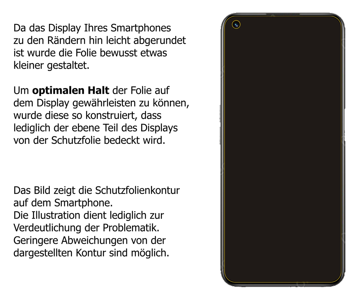 Privatsphäre-Schutz durch Sichtschutz-Folie passend zugeschnitten für Realme 8i