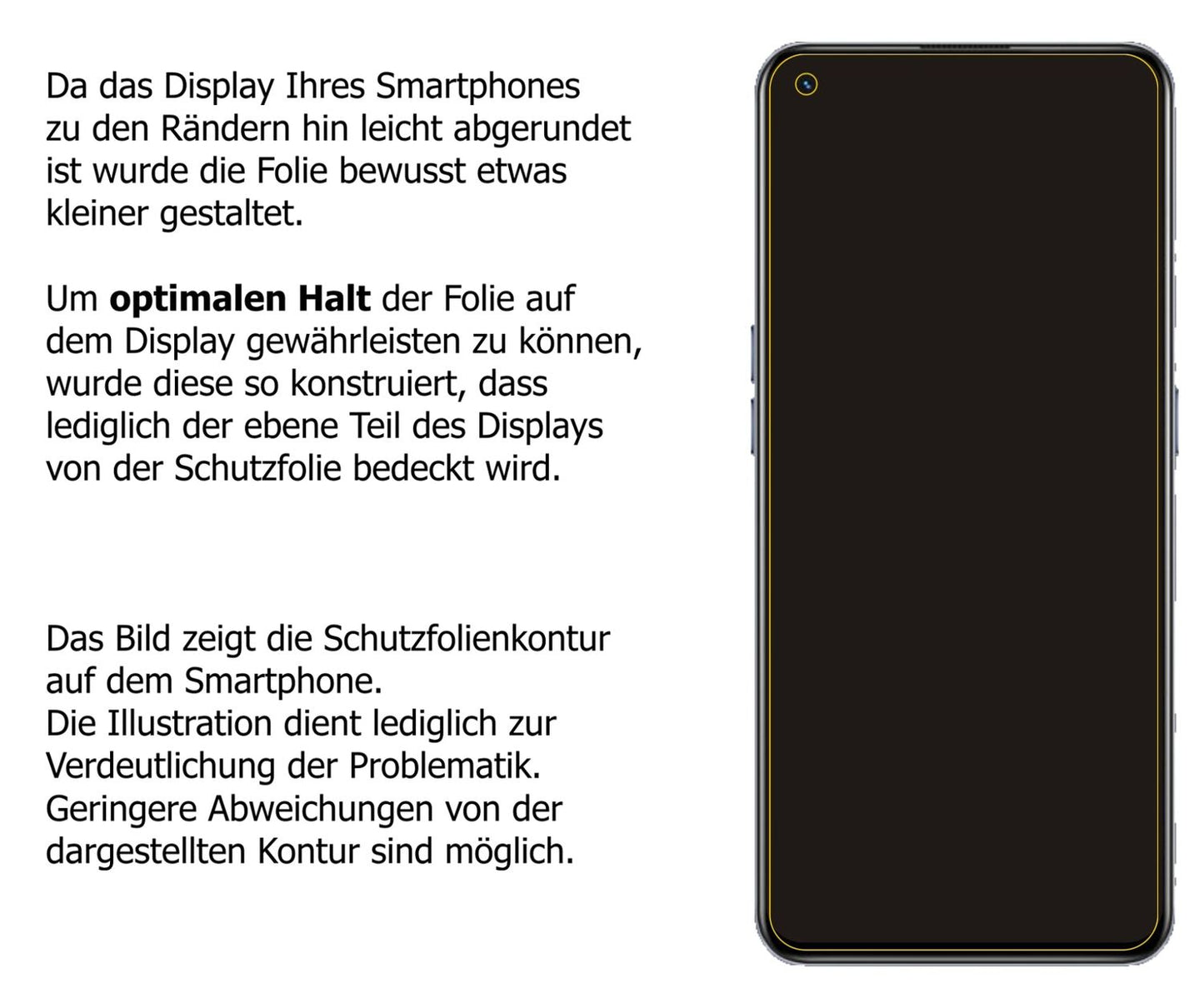 Dünne und klare Folie passend zugeschnitten für Realme X7 Max 5G