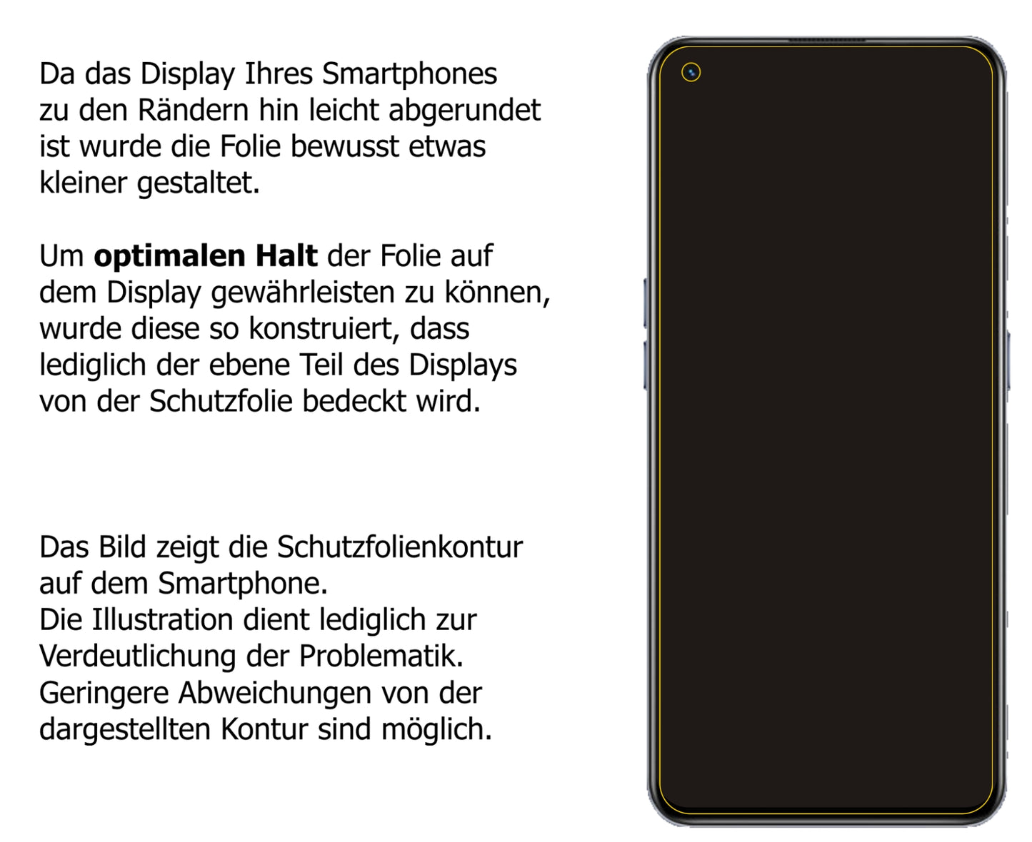 Dünne und klare Folie passend zugeschnitten für Realme X7 Max 5G