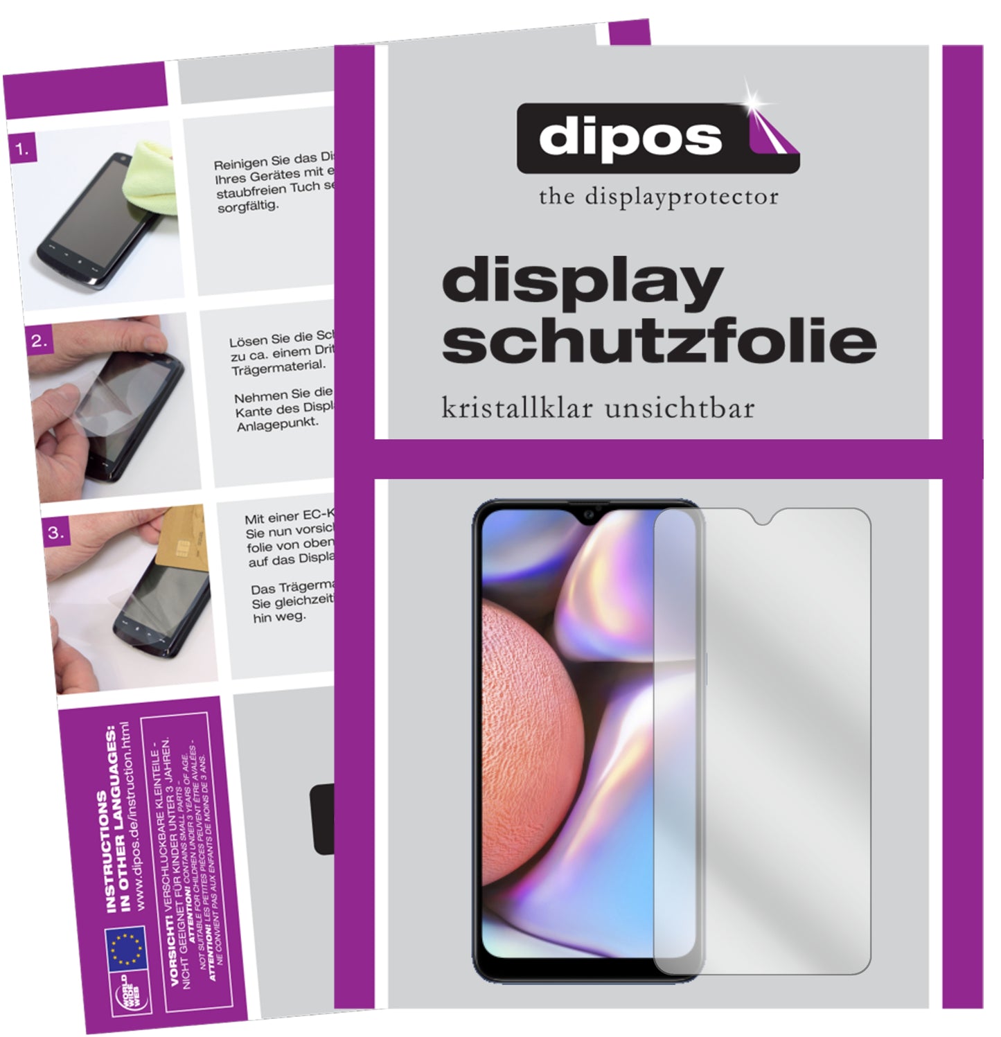 Kristallklare, dünne Schutzfolie: Kratzfest & passgenau für Samsung-Galaxy A10e