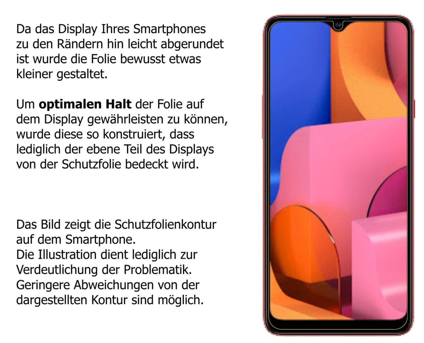 Privatsphäre-Schutz durch Sichtschutz-Folie passend zugeschnitten für Samsung Galaxy A20s