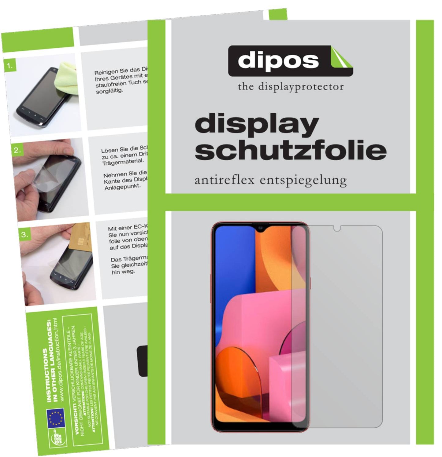 Mattes Panzerglas: Entspiegelte, dünne Folie, Fingerabdruckresistenz und Bildschirmschutz für Samsung-Galaxy A20s