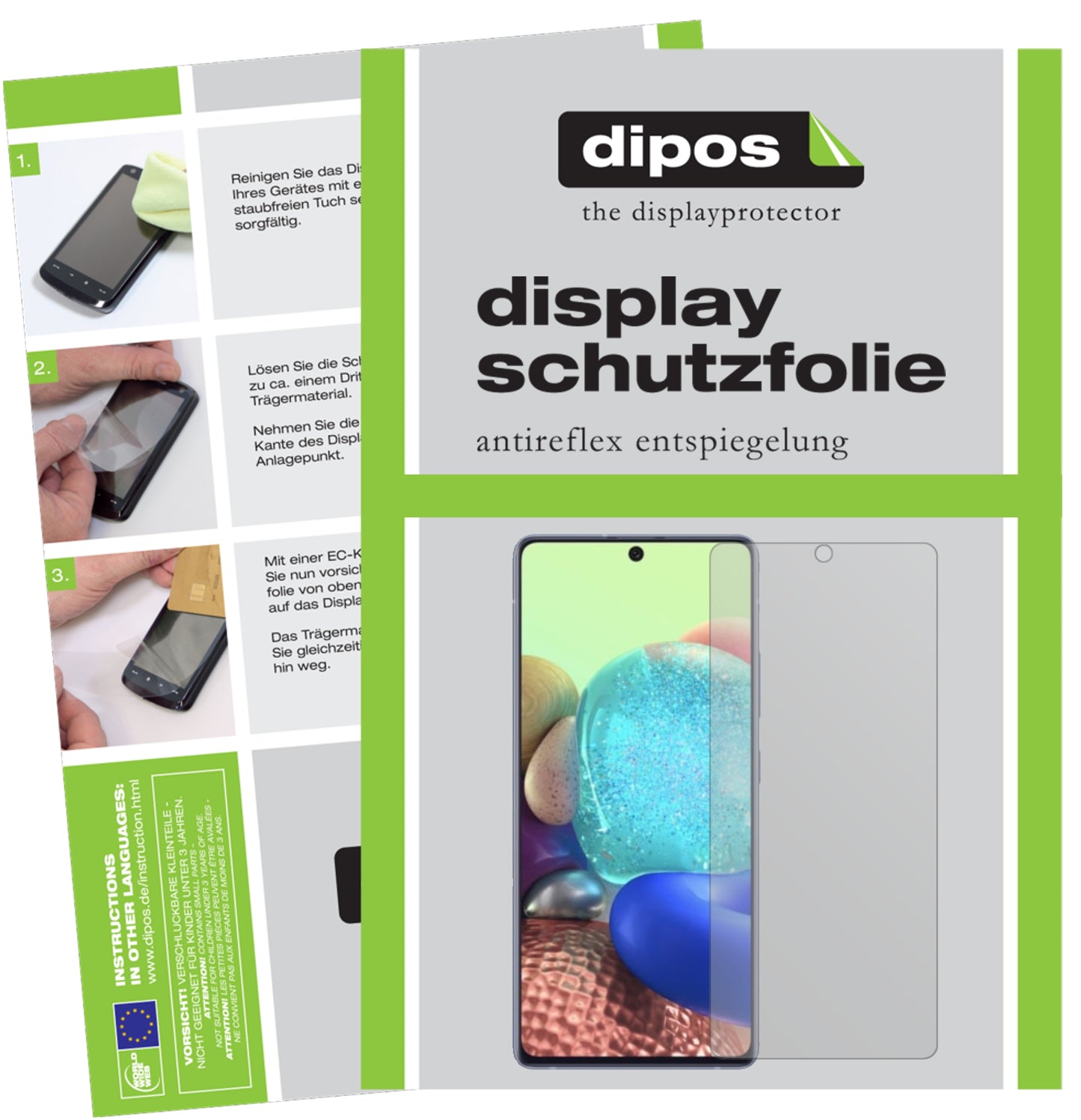 Mattes Panzerglas: Entspiegelte, dünne Folie, Fingerabdruckresistenz und Bildschirmschutz für Samsung-Galaxy A71 5G