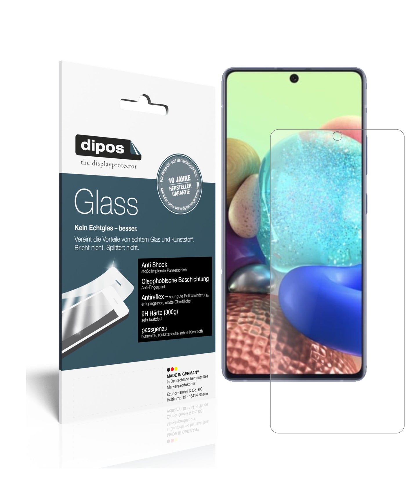 Mattes Panzerglas: Schutz vor Brüchen, Fingerabdrücken und Bildschirmblendung für Samsung-Galaxy A71 5G