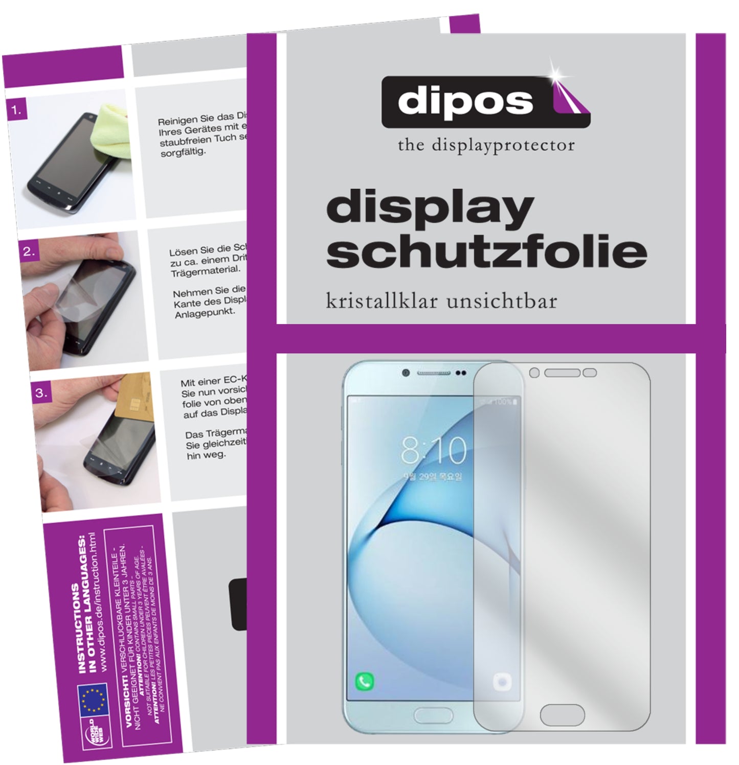 Perfekte Passform und ultimative Qualität: Unser 9H Panzerglas bietet Schutz für Samsung-Galaxy A8 (2016)