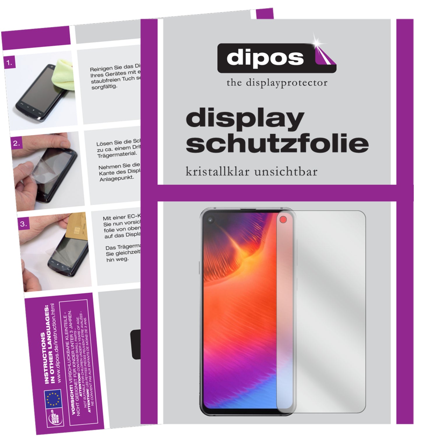 Kristallklare, dünne Schutzfolie: Kratzfest & passgenau für Samsung-Galaxy A9 Pro (2019)