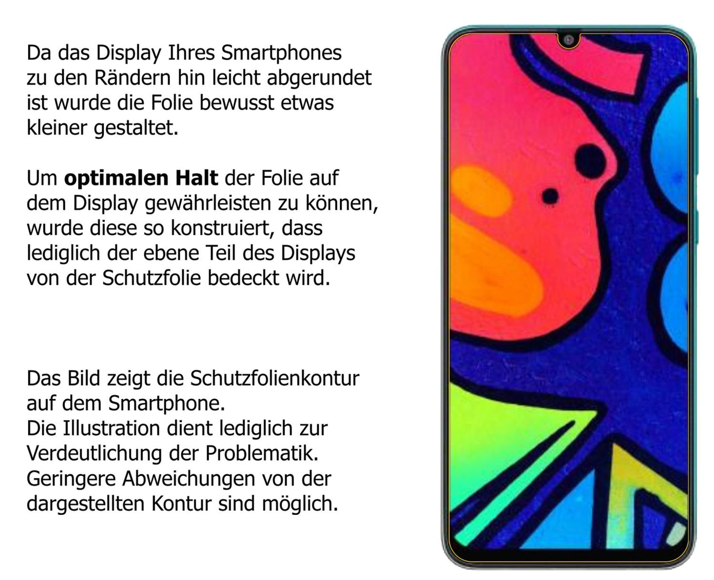 Privatsphäre-Schutz durch Sichtschutz-Folie passend zugeschnitten für Samsung Galaxy F41